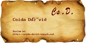 Csida Dávid névjegykártya